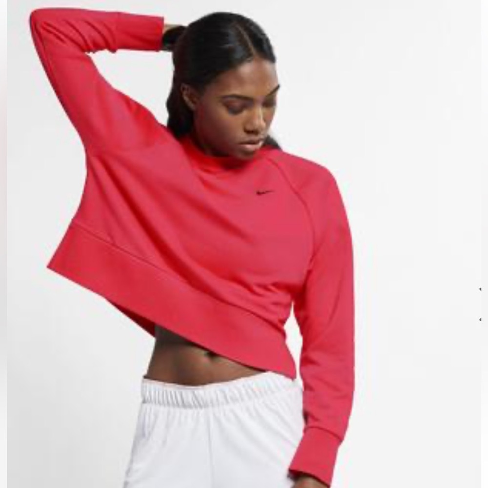 Coral Nike crop long sleeve